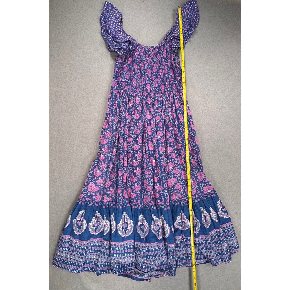 Mille Resort & Travel Olympia Dress Carnaby Floral XS Smocked‎ Ruffle pockets - Picture 9 of 11